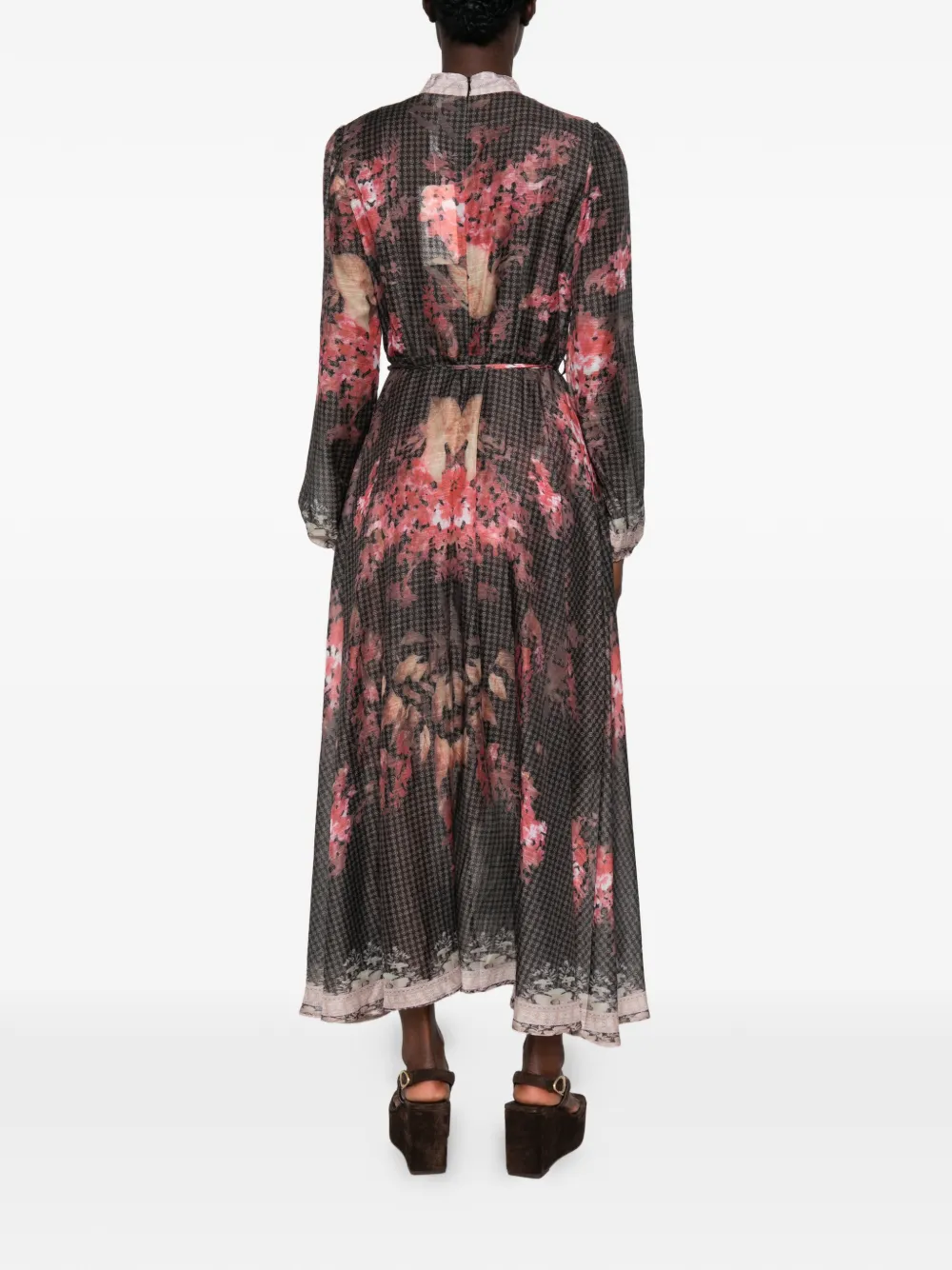 Paper Lace Jurk met bloemenprint Zwart