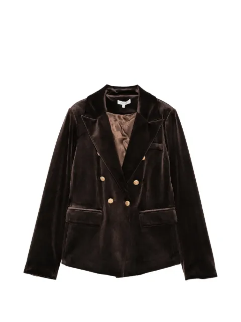 Paper Lace double-breasted velvet jacket