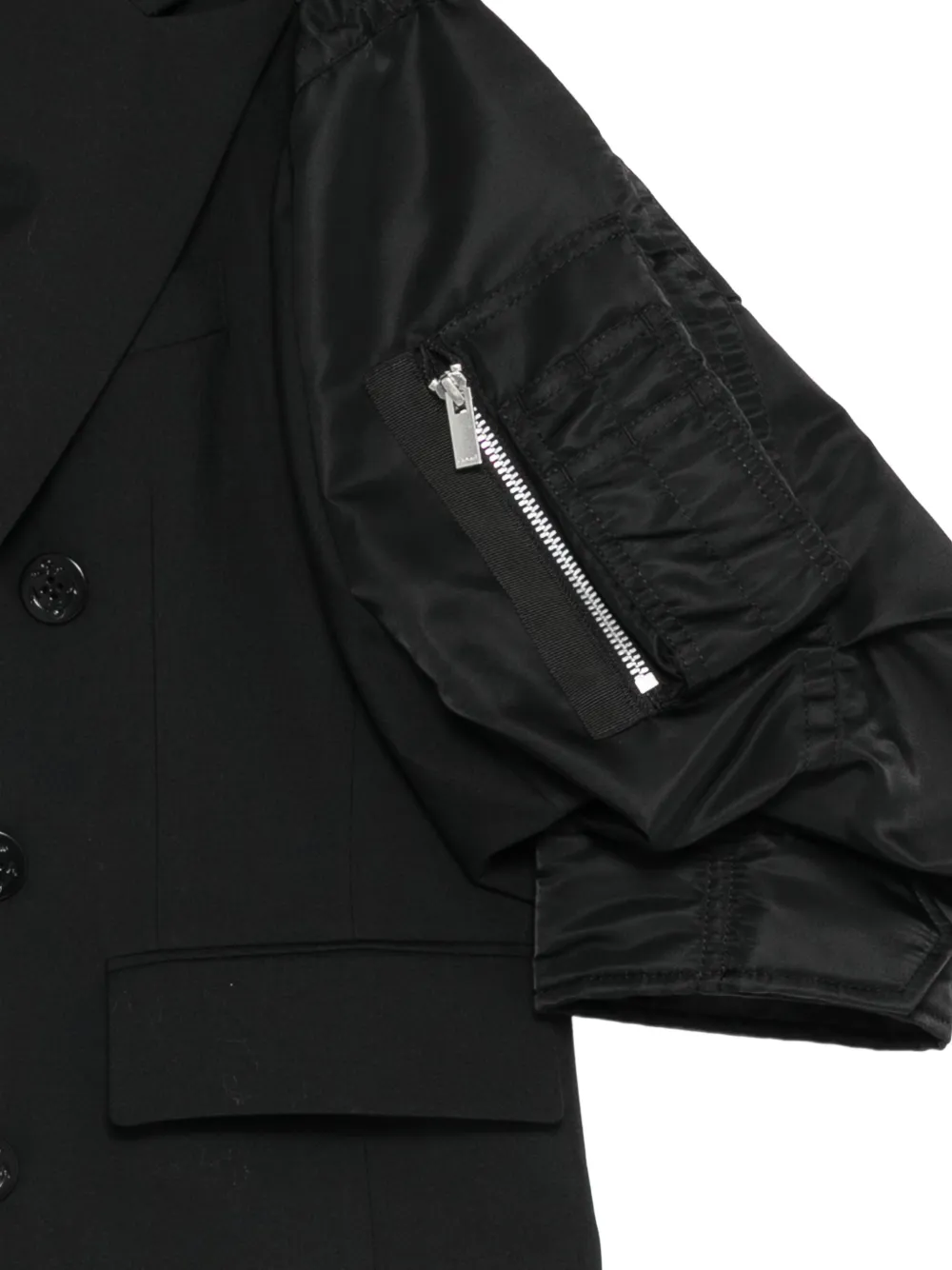 sacai Suitt hybride jack Zwart