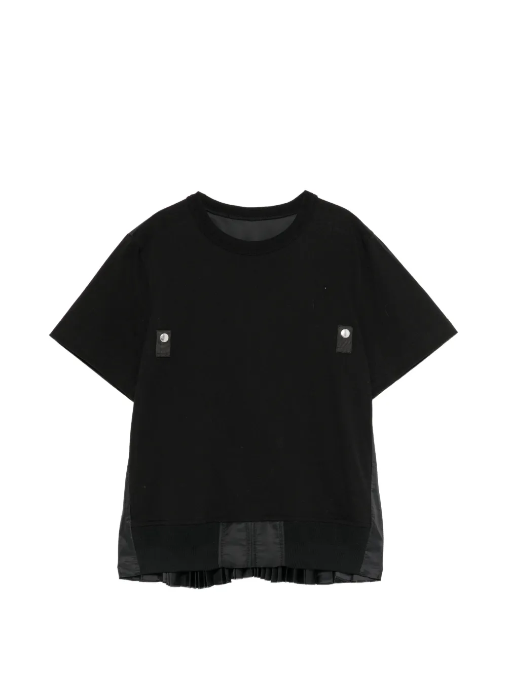 Sacai Katoenen T-shirt Zwart