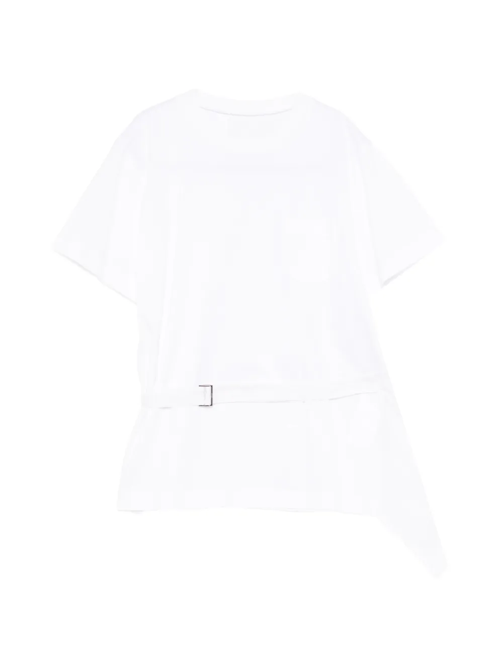 sacai Popeline-T-Shirt - Weiß