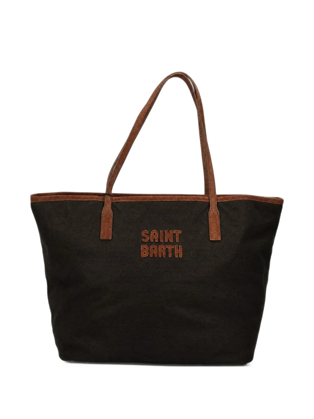MC2 Saint Barth City shopper met logo-applicatie Bruin