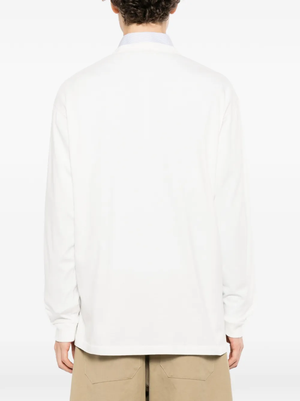 Kenzo Double-K T-shirt met borduurwerk en lange mouwen Wit