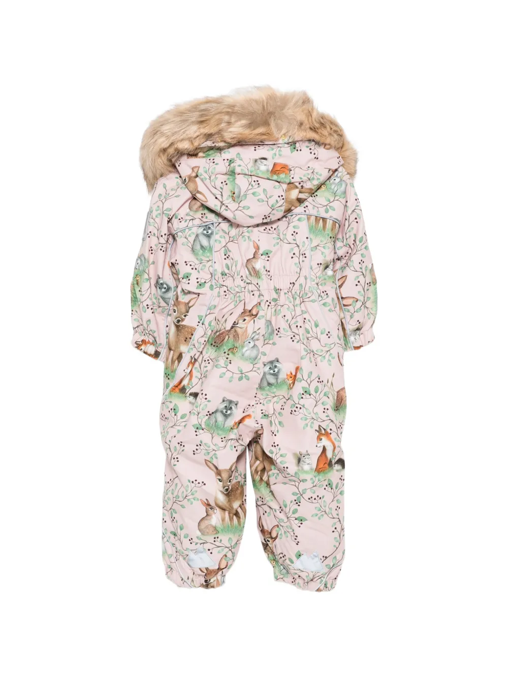 Molo Sneeuwpak met dierenprint en afwerking van imitatiebont Roze
