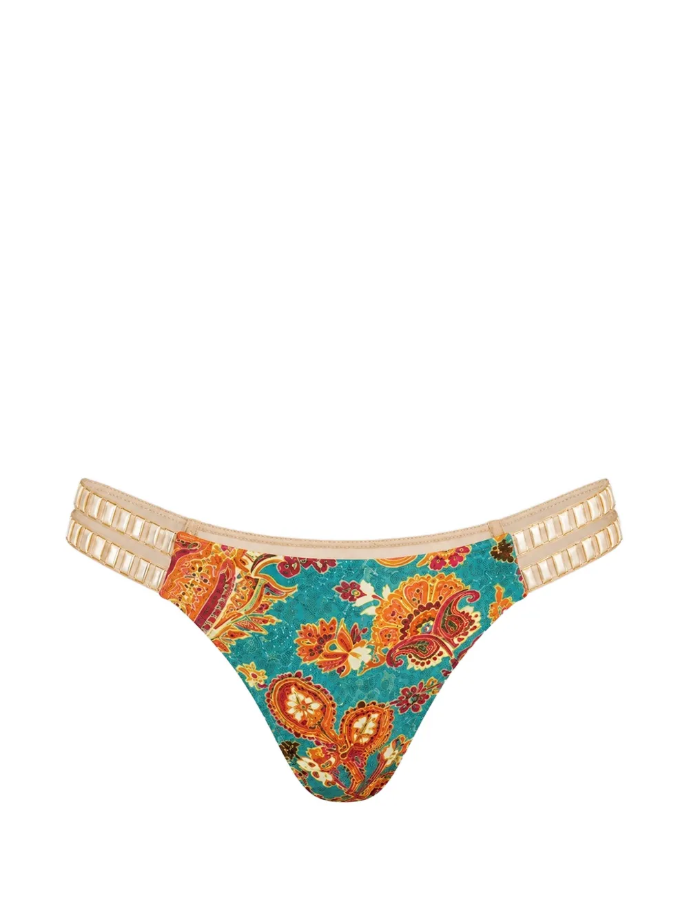 Del Maar Luma paisley-print bikini bottom - Verde