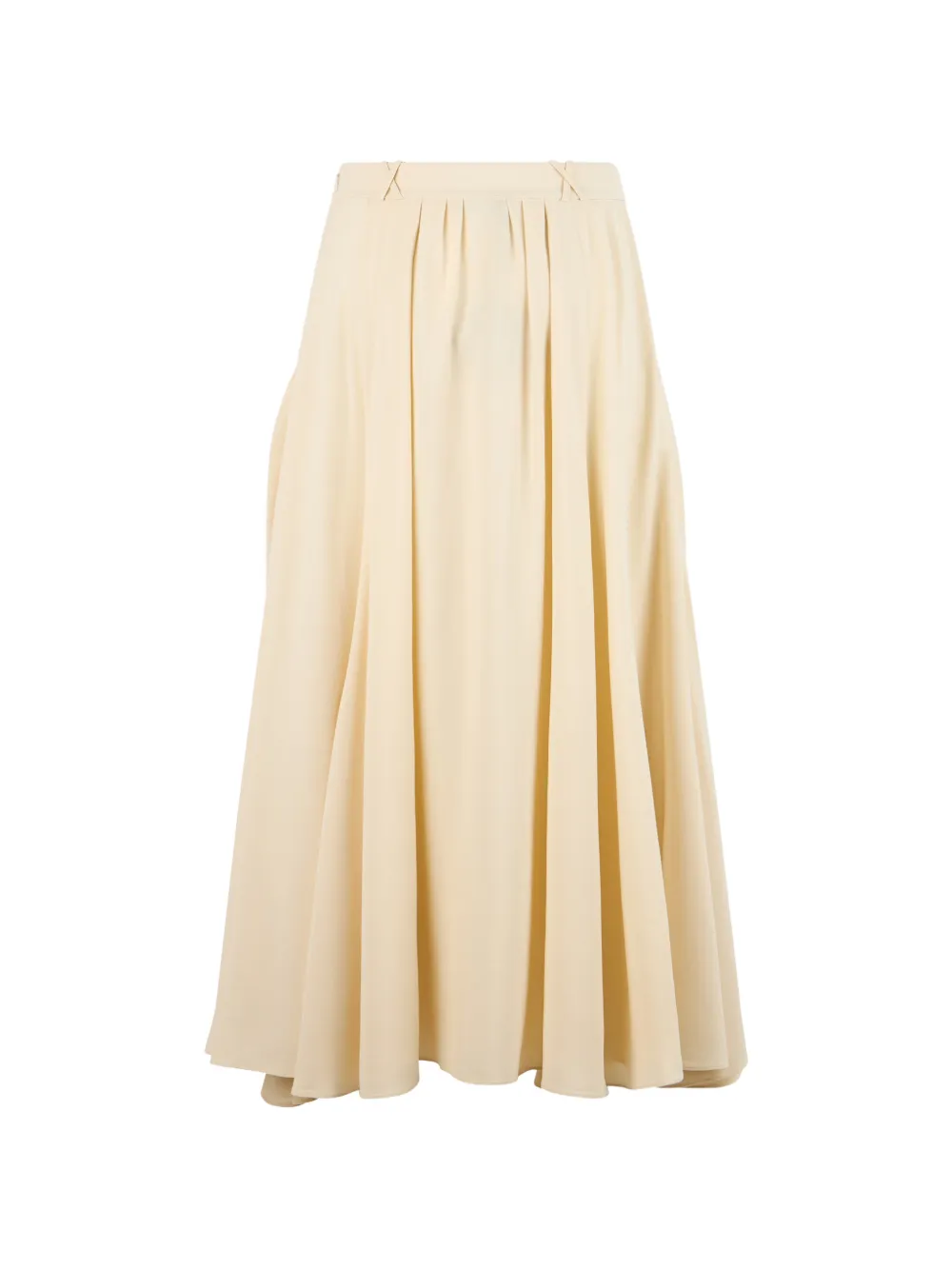 Rabanne Midi-rok met opgestikte zak en plooien Beige