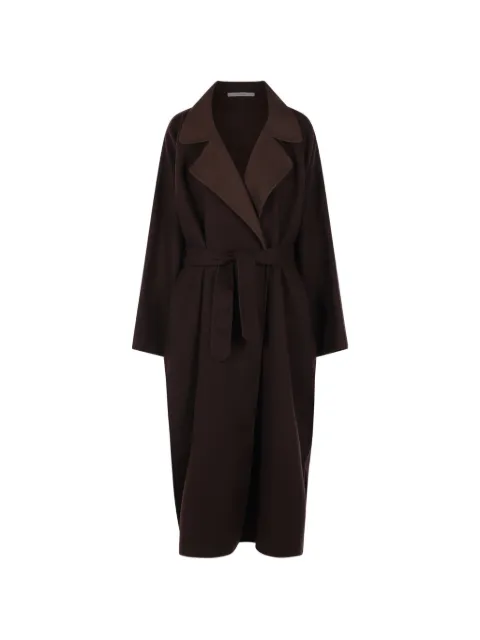 Dusan belted wrap wool coat