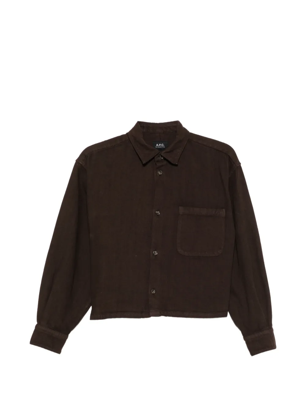A.P.C. Samantha Brodee cropped button-up shirt - Brown