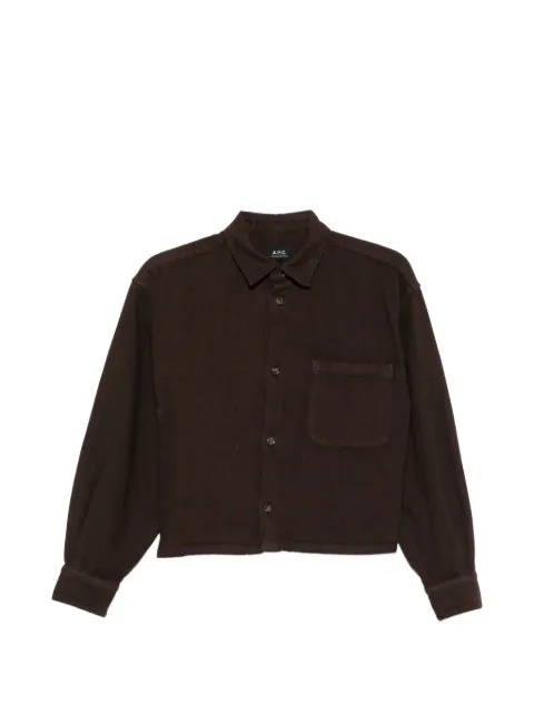 A.P.C. Samantha Brodee cropped button-up shirt