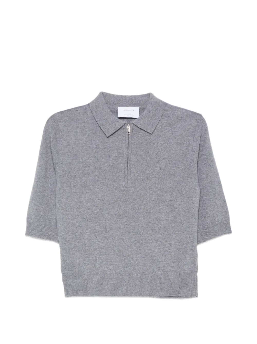 Daniele Fiesoli half-zip short-sleeve polo top - Grigio