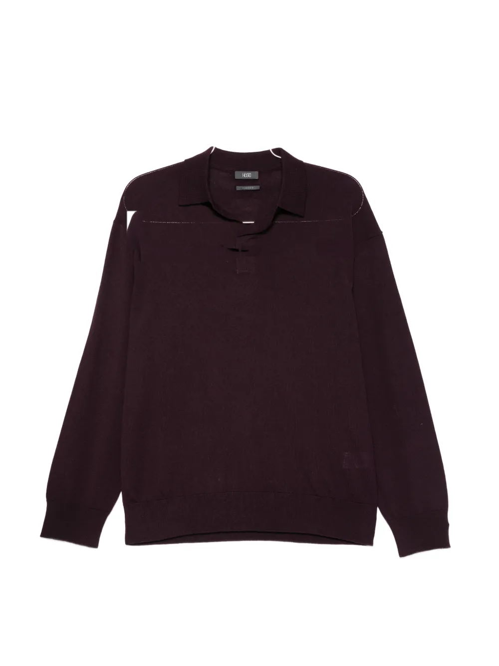 Hōsio Fine-knit Long-sleeved Sweater In Purple