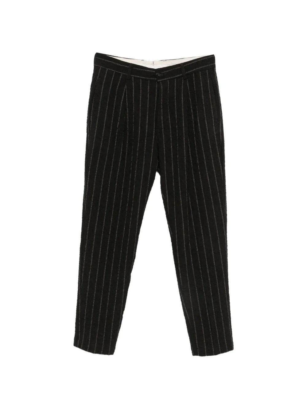 original vintage style pantalon à fines rayures - Noir
