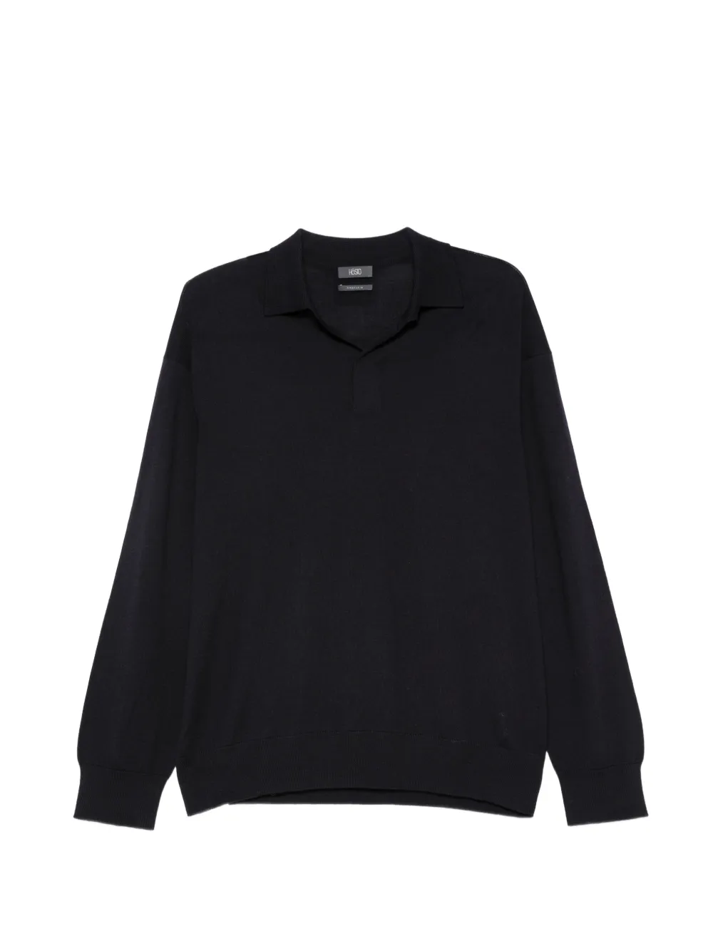 Hōsio Fine-knit Long-sleeved Sweater In Black
