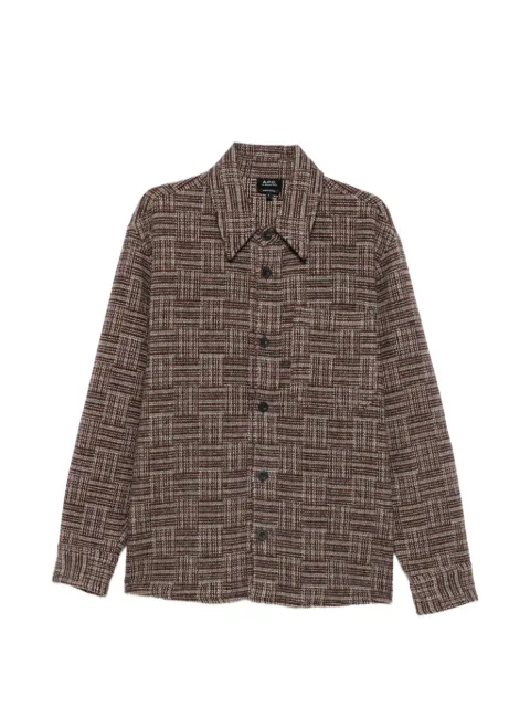 A.P.C. checked button-up jacket