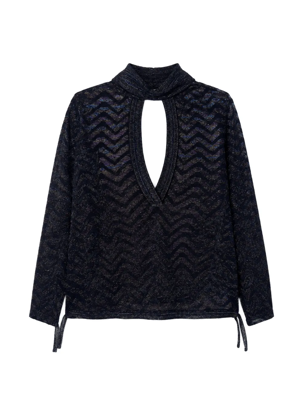 Missoni zigzag-embroidered cut-out sweater