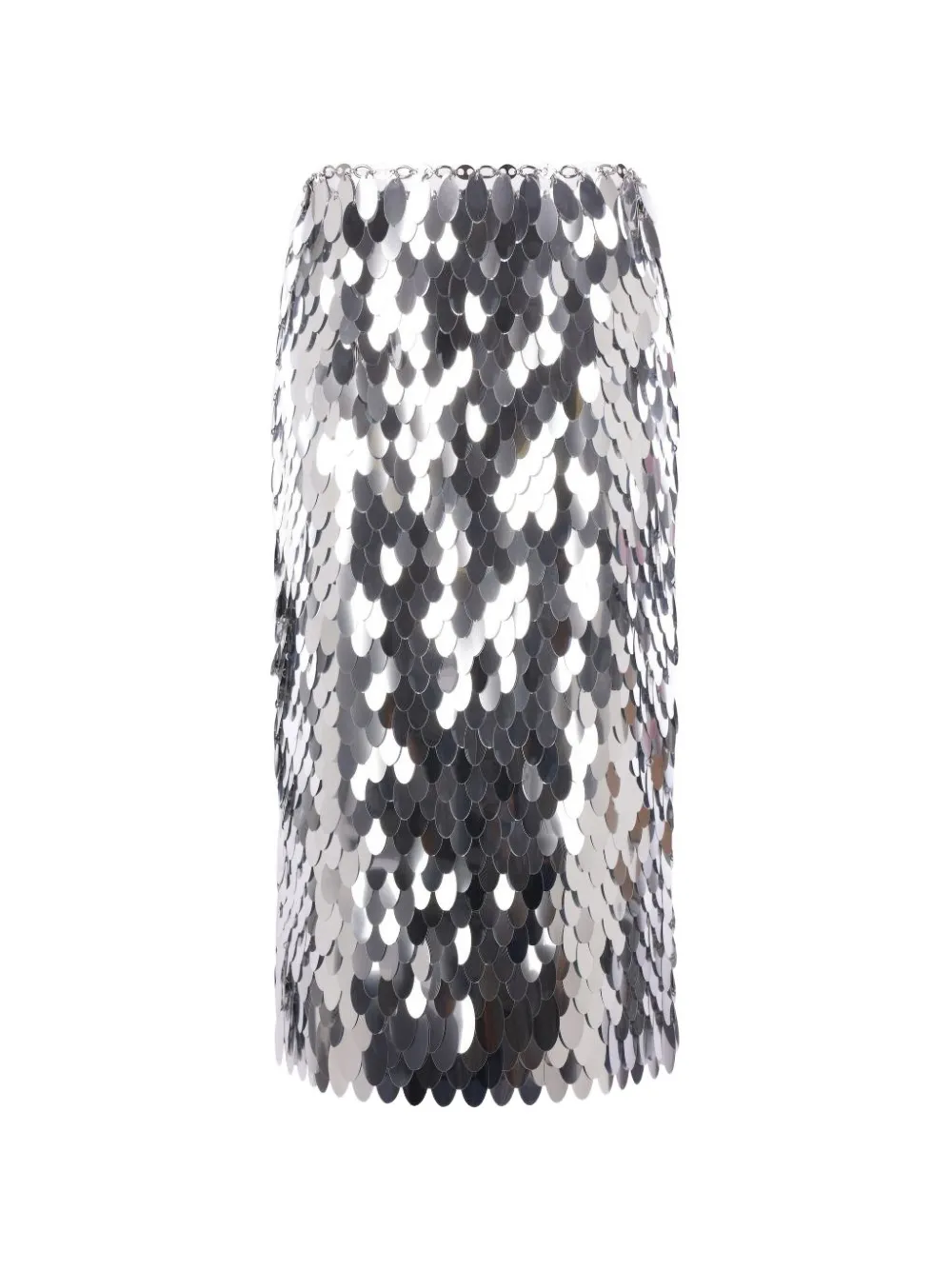 Rabanne oval-disc chain-link mini skirt
