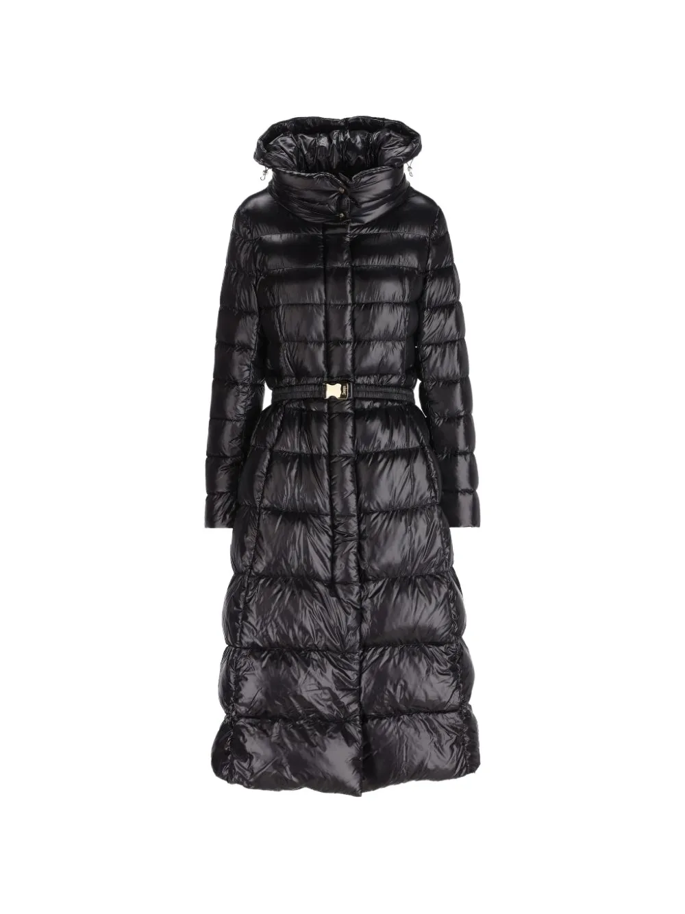 Herno belted quilted coat - Nero