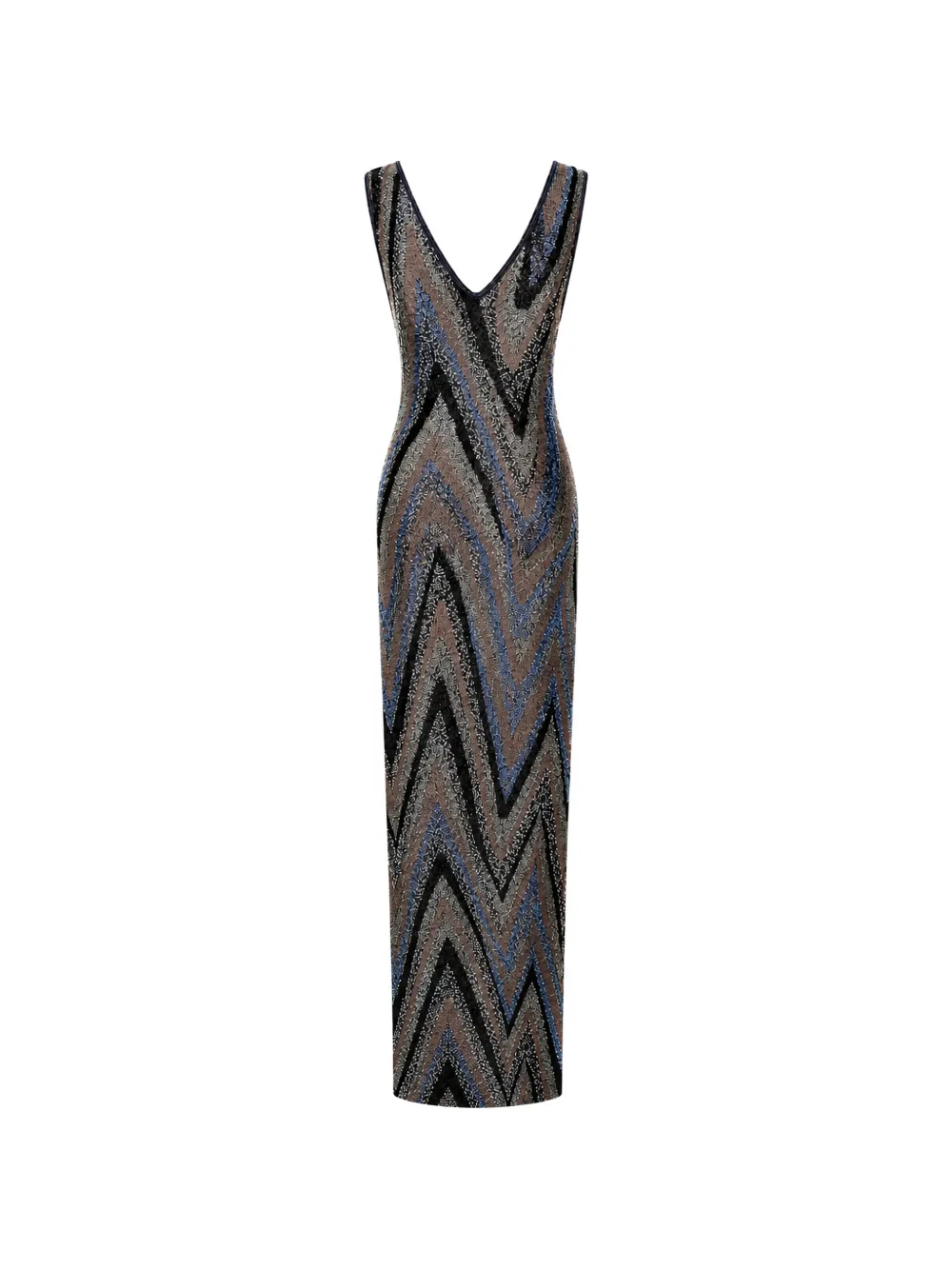 Missoni zigzag-knit V-neck maxi dress