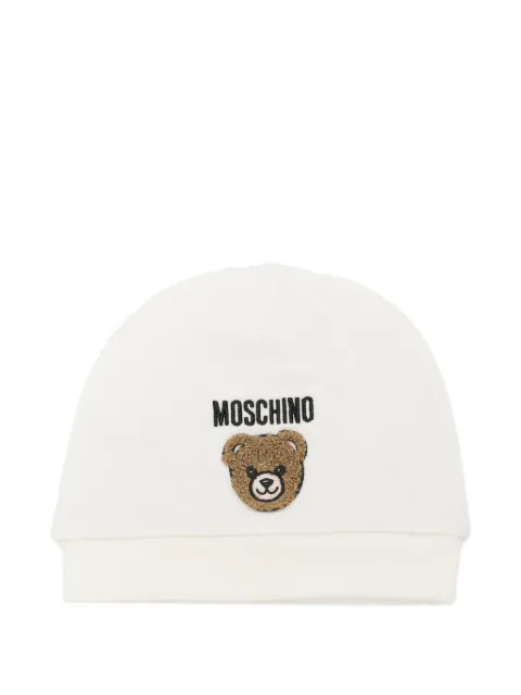 Moschino Kids Mütze mit Teddy-Stickerei