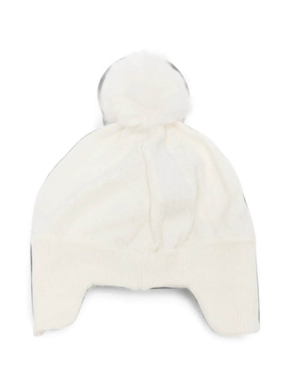 Moschino Kids Teddy Bear muts met pompon Wit