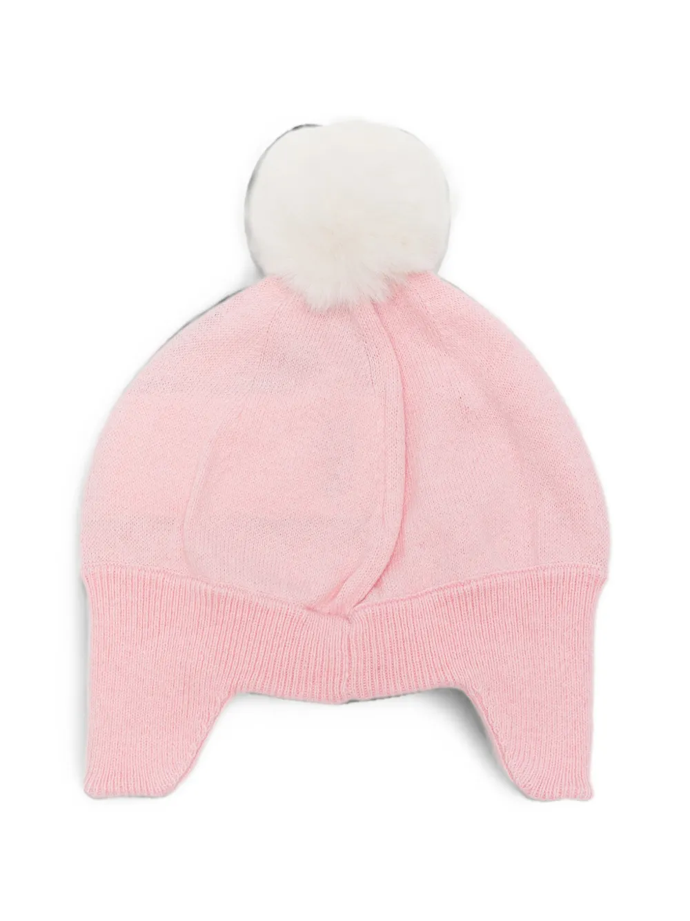 Moschino Kids Teddy Bear muts met pompon Roze
