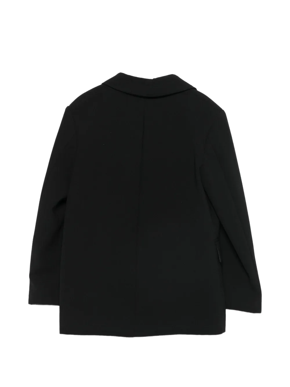 Elisabetta Franchi La Mia Bambina Blazer met gekerfde revers en enkele rij knopen Zwart