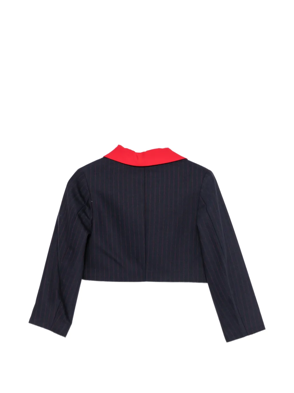 Elisabetta Franchi La Mia Bambina Cropped jack met krijtstreep Blauw