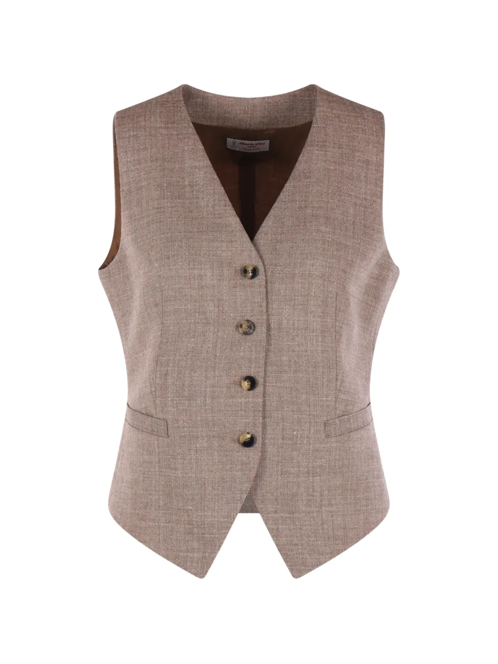 Alberto Biani button-up waistcoat - Brown