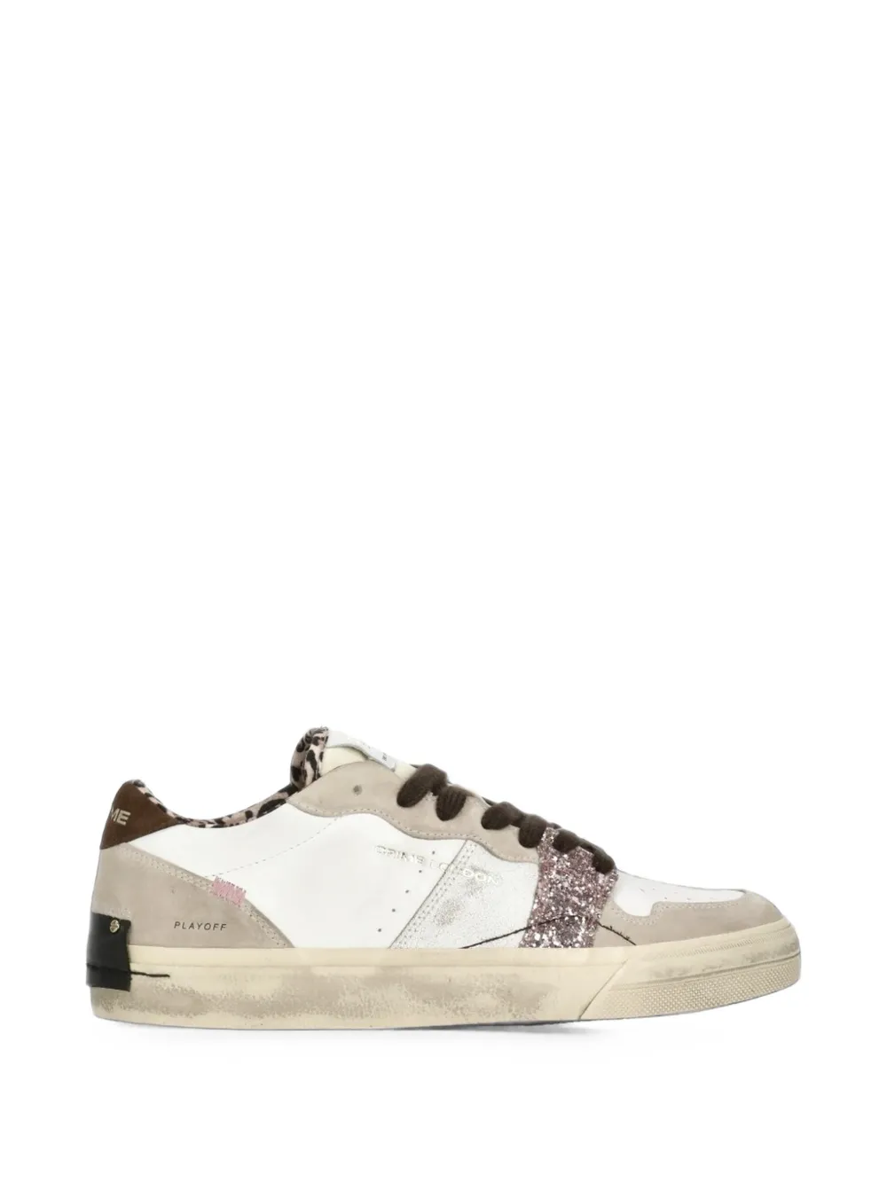 Crime London Playoff glitter-embellished sneakers