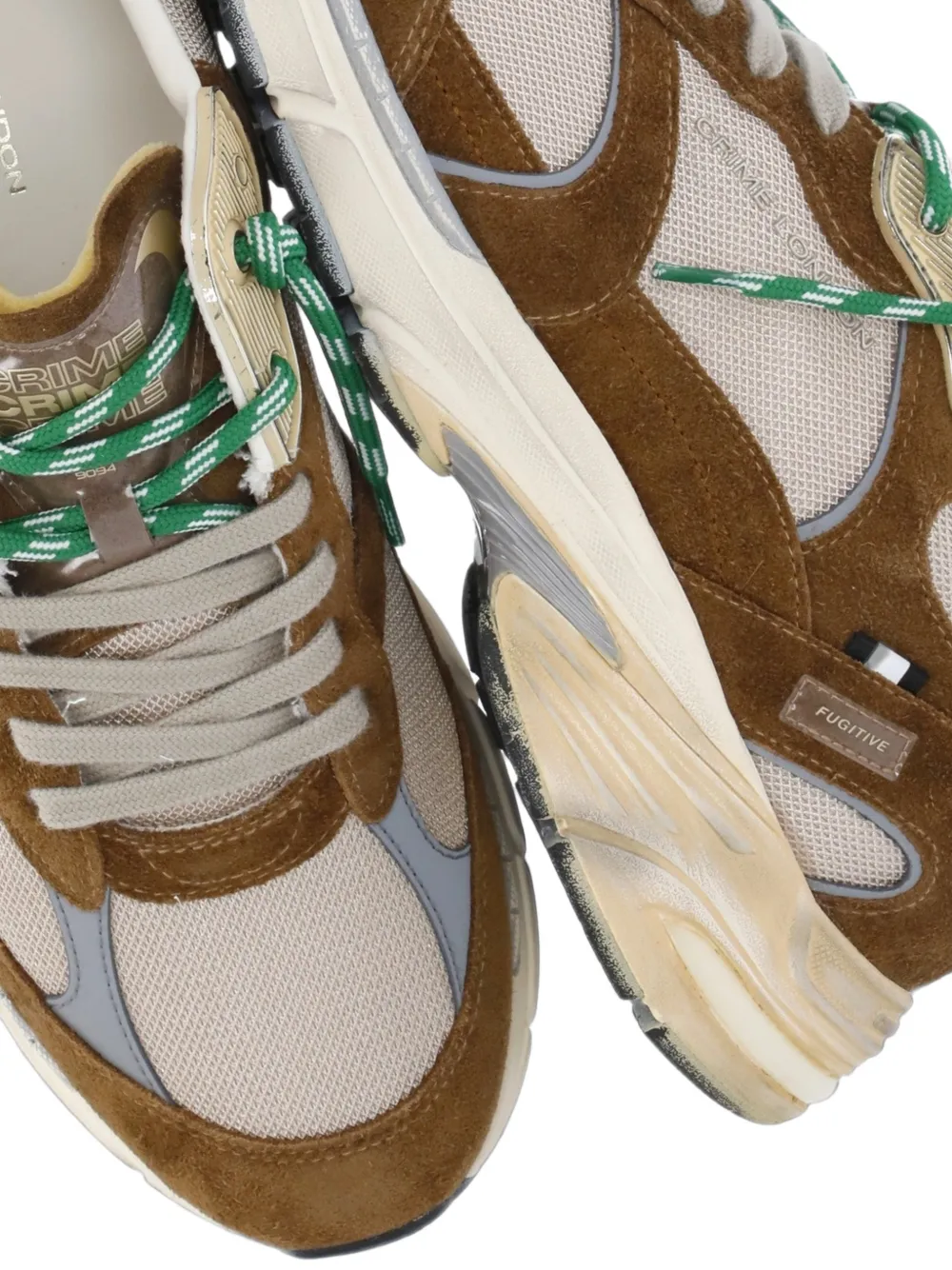 Crime London Fugitive 9094 panelled sneakers Bruin