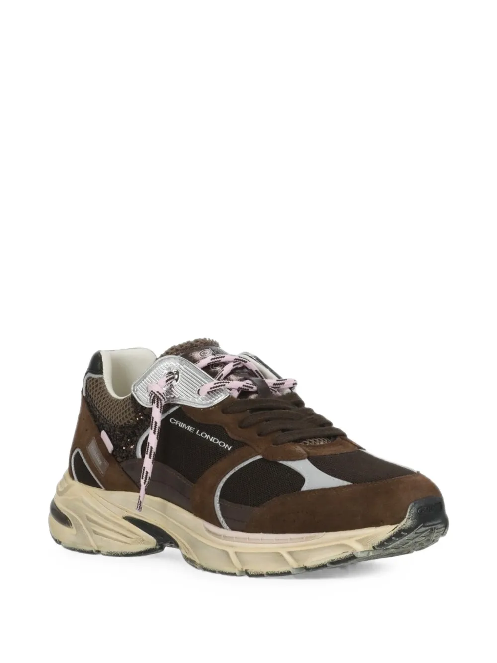 Crime London Fugitive 9094 panelled low-top sneakers Bruin