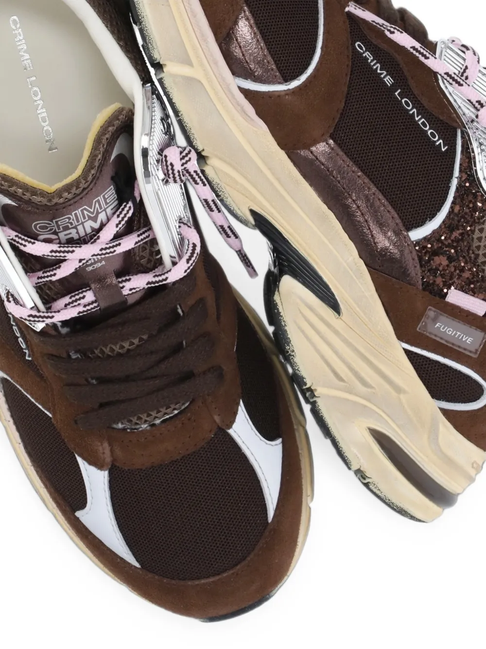 Crime London Fugitive 9094 panelled low-top sneakers Bruin