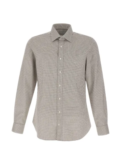 Michael Kors micro-check cotton shirt