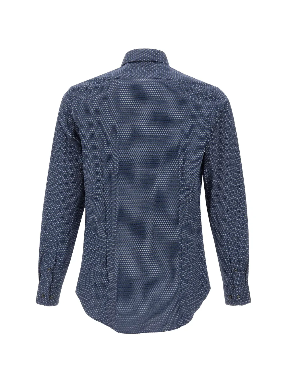 Michael Kors micro-pattern slim-fit shirt Blauw