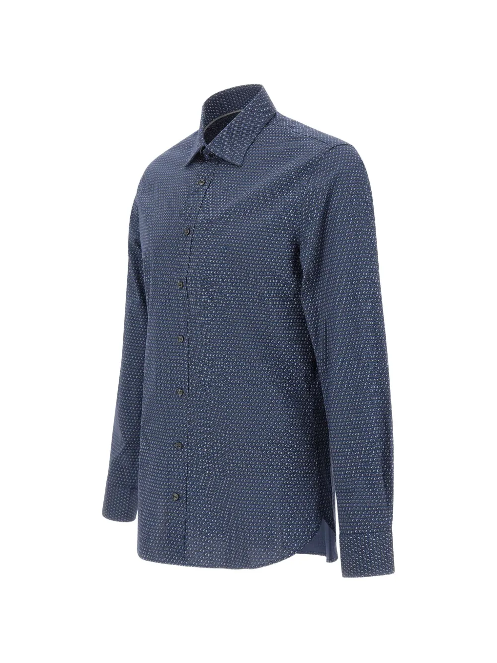 Michael Kors micro-pattern slim-fit shirt Blauw
