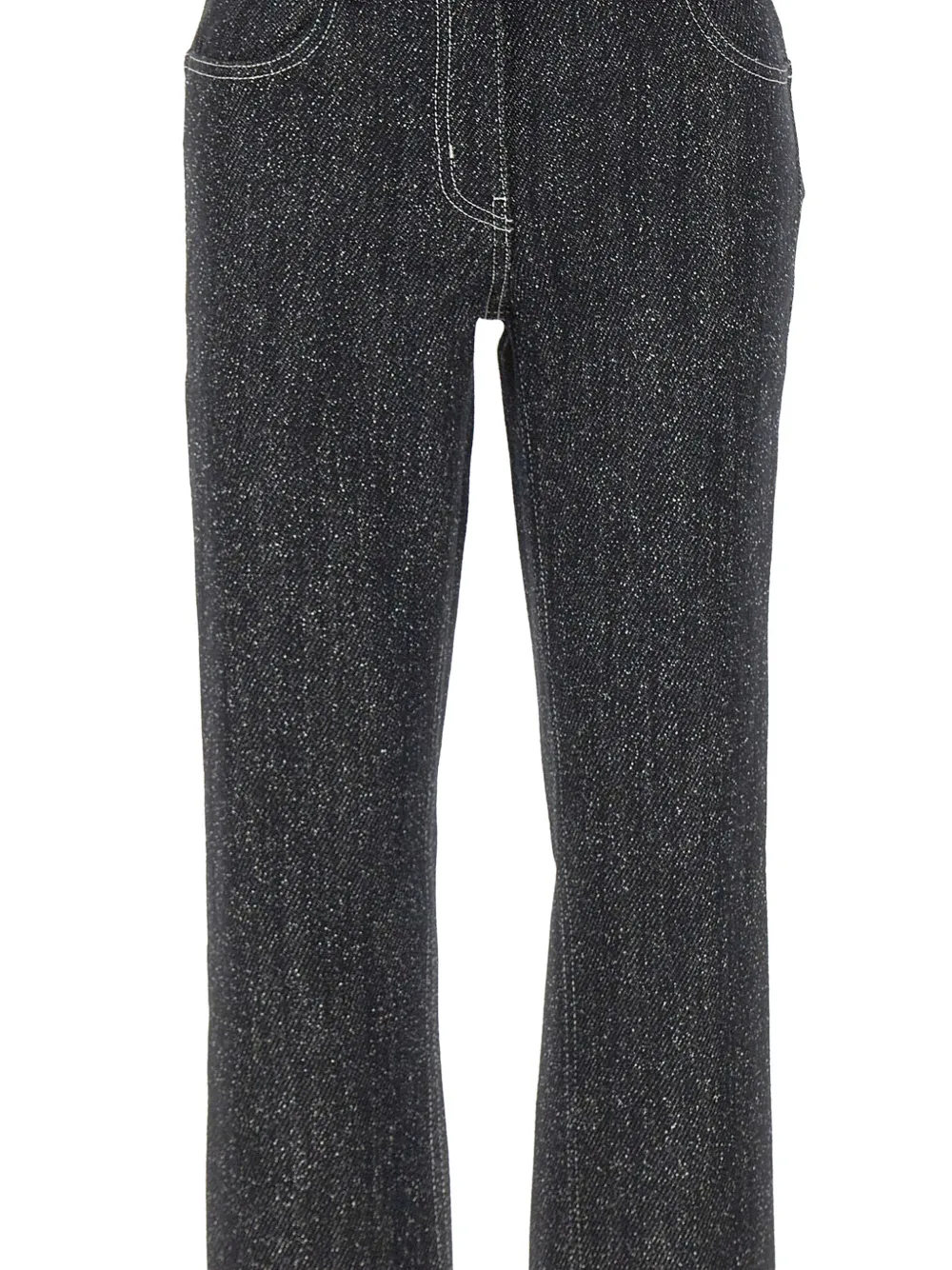 Courrèges Tweed jeans met drukknopen Grijs