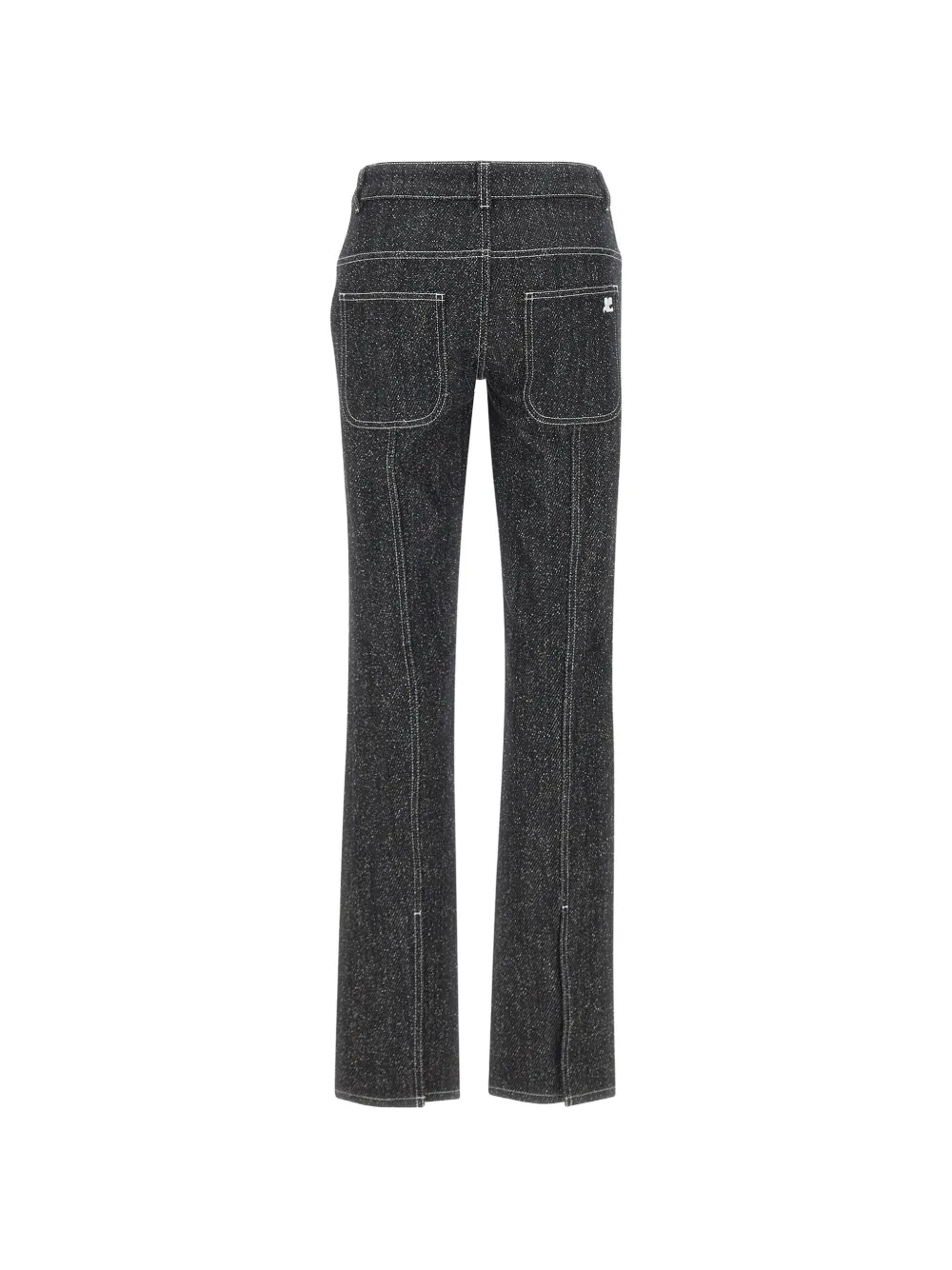 Courrèges Tweed jeans met drukknopen Grijs