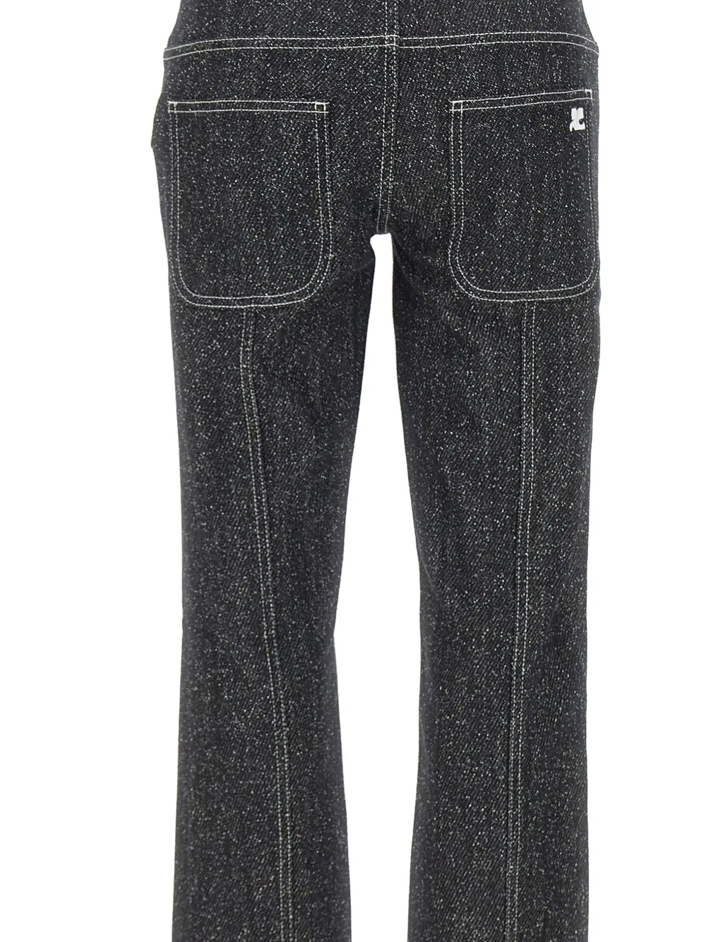 Courrèges Tweed jeans met drukknopen Grijs