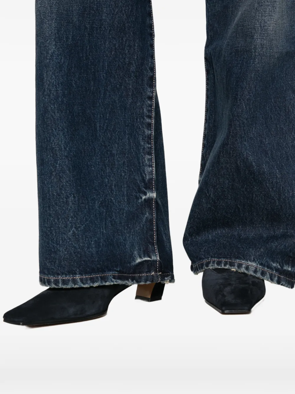 ICON DENIM Pppy gerafelde jeans met vervaagd effect Blauw