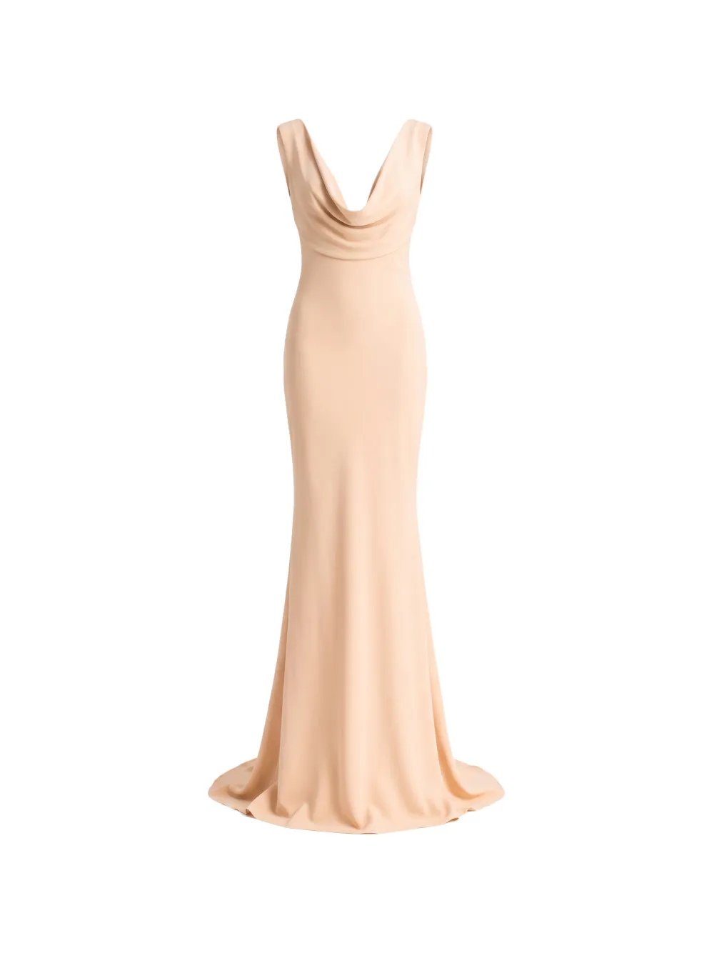 Gemy Maalouf cowl-neck open-back dress - Neutrals