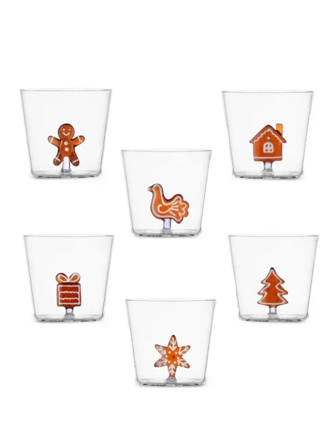 Ichendorf Milano lot de six verres à détail de figurine