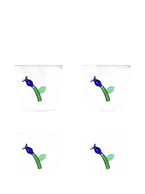 Ichendorf Milano Botanica floral-detail tumblers set (set of four)