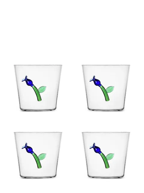 Ichendorf Milano set de cuatro vasos Botanica con detalle floral