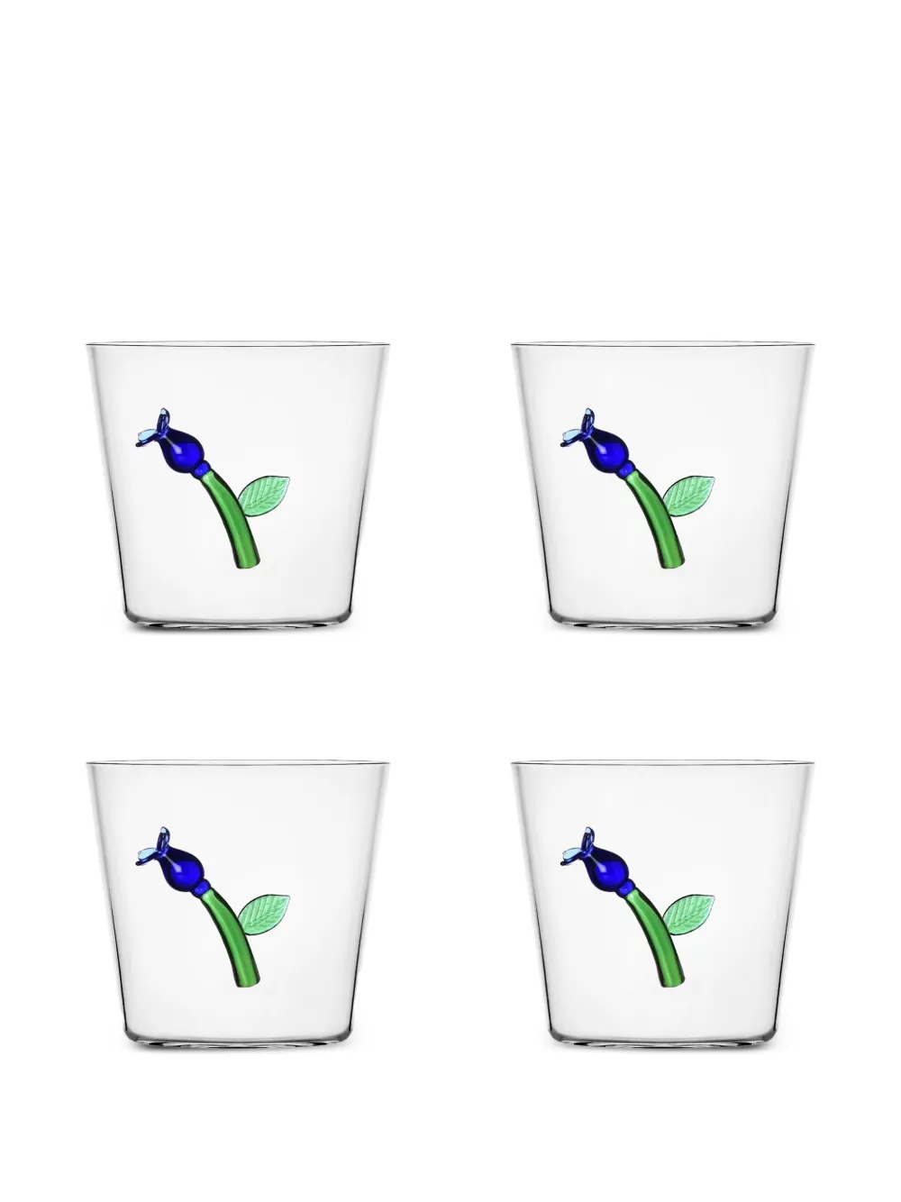 Ichendorf Milano Botanica floral-detail tumblers set (set of four) - Weiß