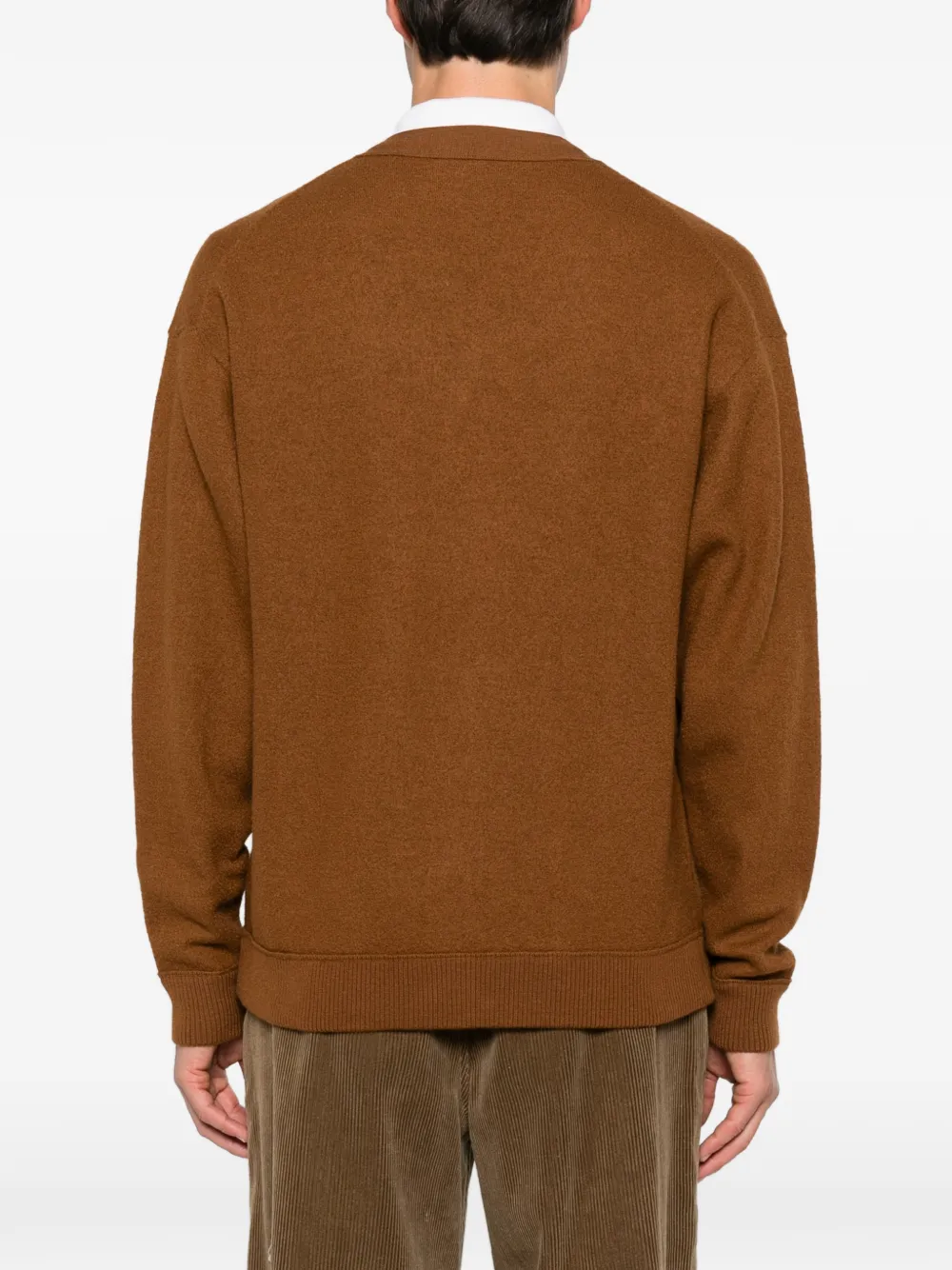 Drykorn Tello V-neck button-up cardigan Bruin