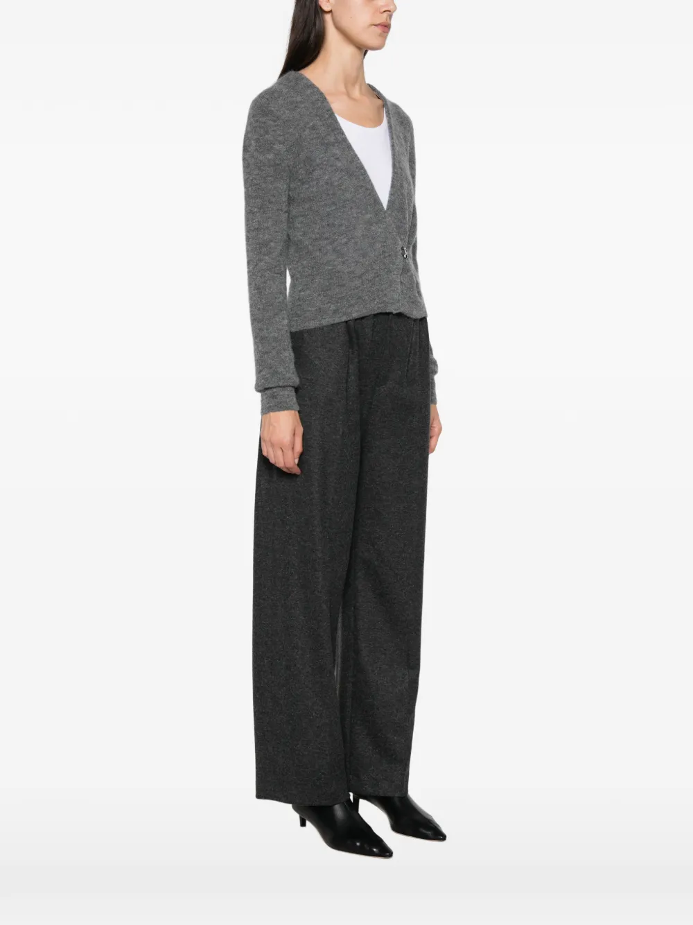 Drykorn Lobaia vest met knopen en wikkelstijl Grijs