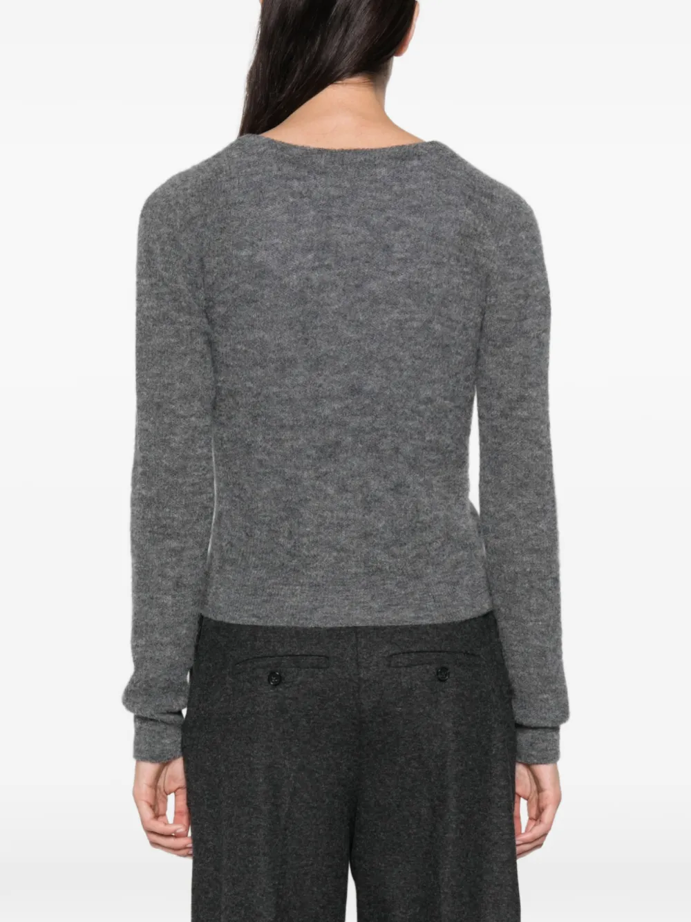 Drykorn Lobaia vest met knopen en wikkelstijl Grijs