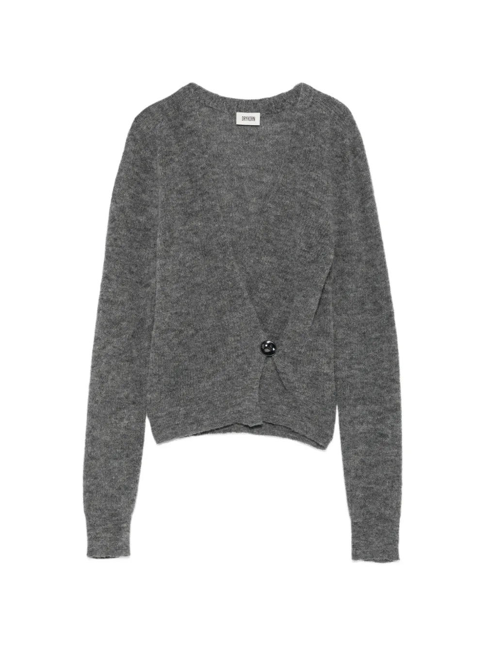 Drykorn Lobaia wrap-style buttoned cardigan - Grau