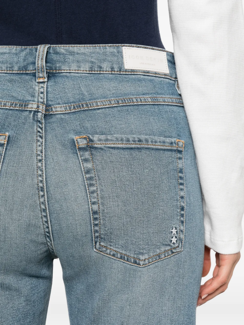 ICON DENIM Mimi straight jeans met vervaagd effect Blauw