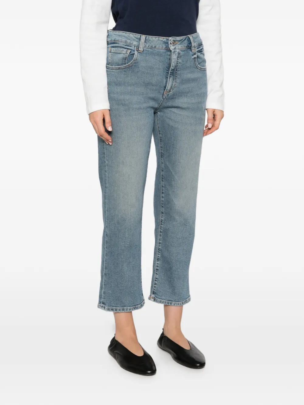ICON DENIM Mimi straight jeans met vervaagd effect Blauw